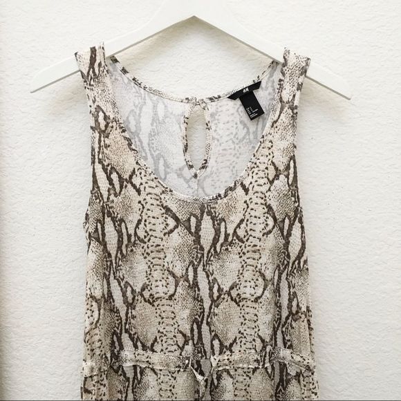 COPY - H&M Python Print Jersey Viscose Drawstring Dress - Picture 2 of 6